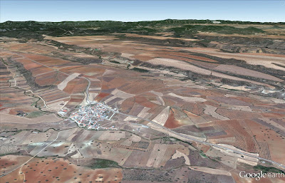 Vista en perspectiva de Castilla, La Mancha, España